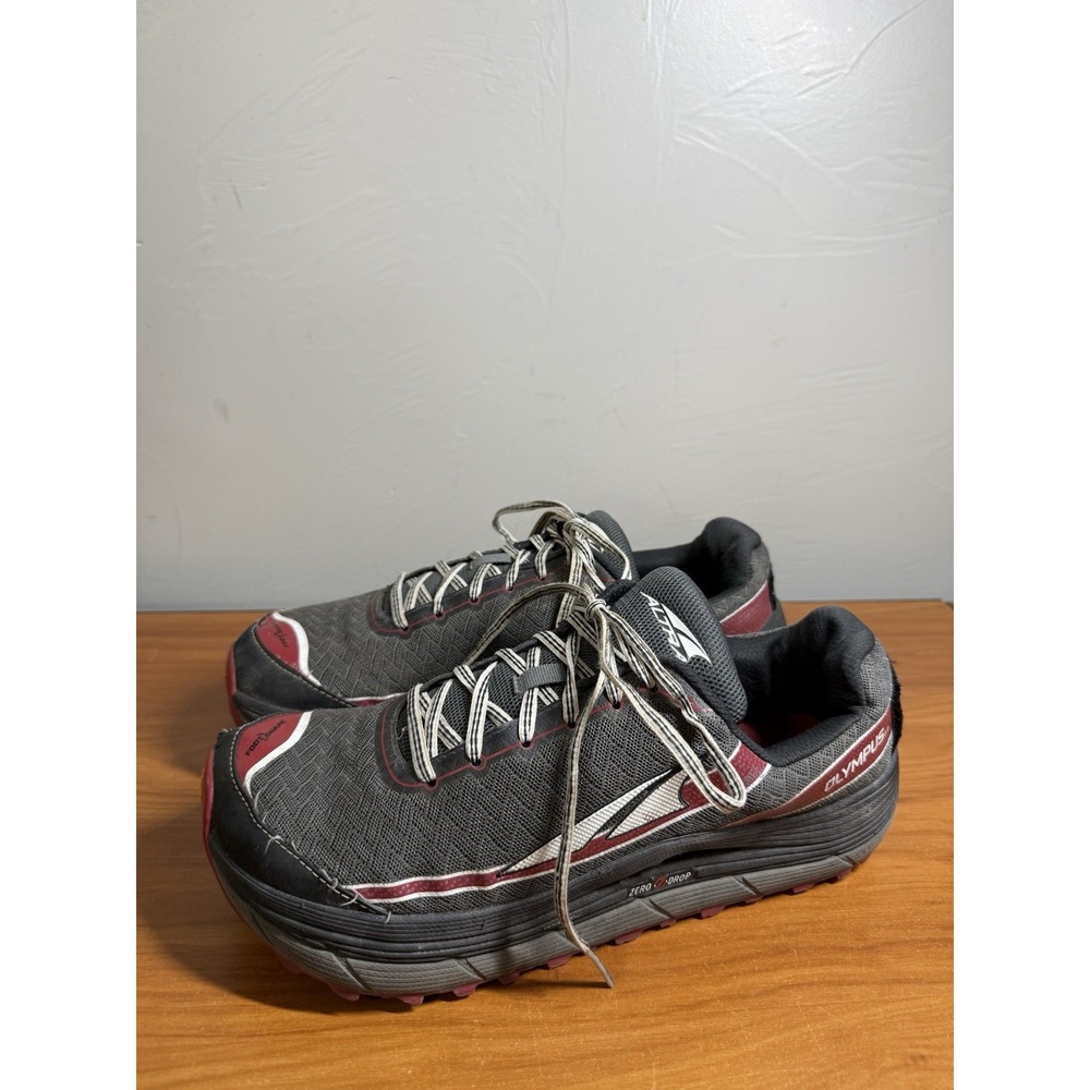 Altra Olympus 2.0 Men's Trail Running Shoes Size 10.5 Gray Red Vibram Zero Drop